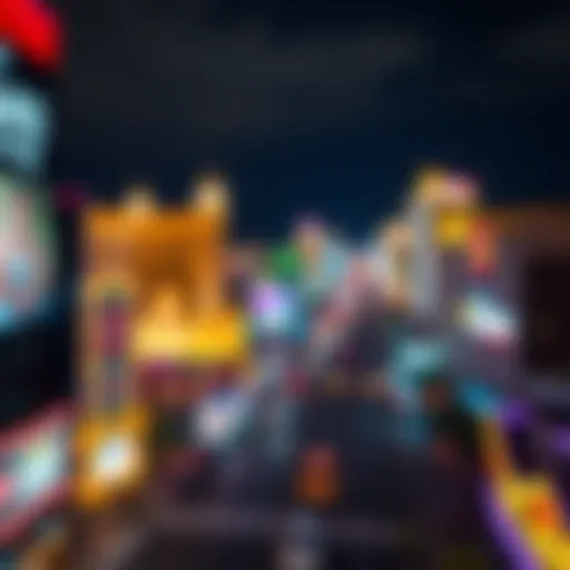 A panoramic view of the Las Vegas Strip at night