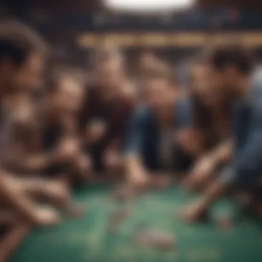 The Thrill of Community Play A group of players cheering around a craps table