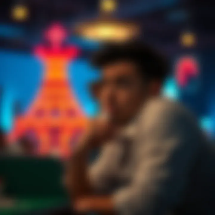 A person contemplating the implications of online lottery participation.