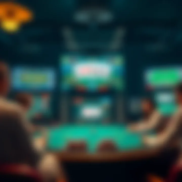 Showcasing various poker game interfaces