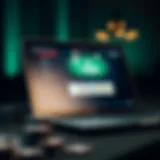 A sleek Macbook showcasing a poker game interface