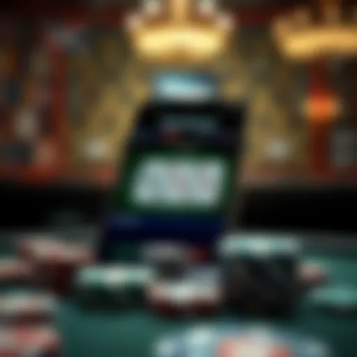 A visually engaging layout of a mobile poker interface