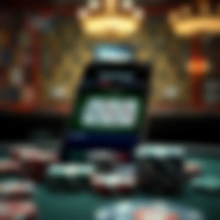 A visually engaging layout of a mobile poker interface