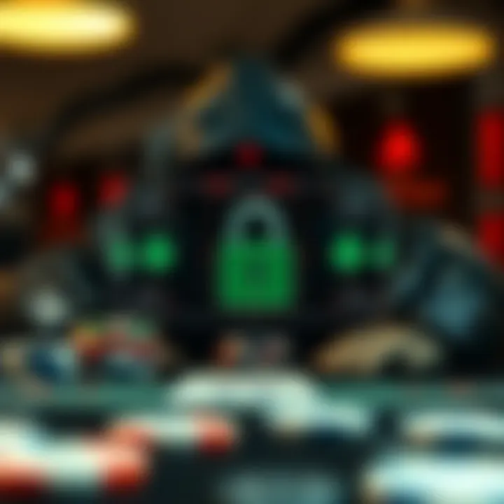 A concept art displaying advanced security features in mobile poker
