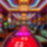 Elegant interior design of Pompano Casino showcasing vibrant gaming tables