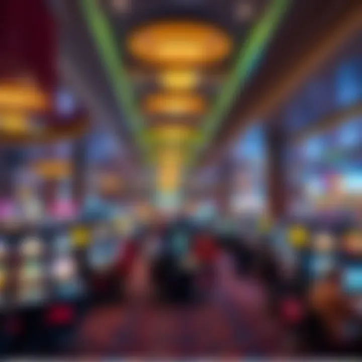 A panoramic view of the casino floor bustling with excitement