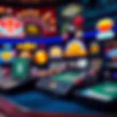 An array of popular real money games available online