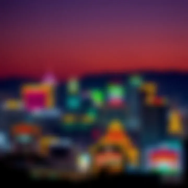 Vibrant Oregon Skyline at Night Oregon skyline with casino lights