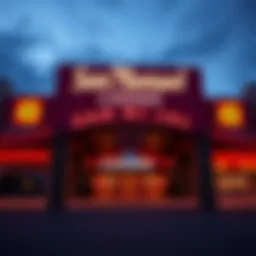 Exterior view of San Manuel Casino showcasing its vibrant entrance