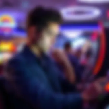 A player engaging thoughtfully with a Slot Finder application.