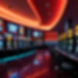 Interior view of a modern station casino with sports betting area