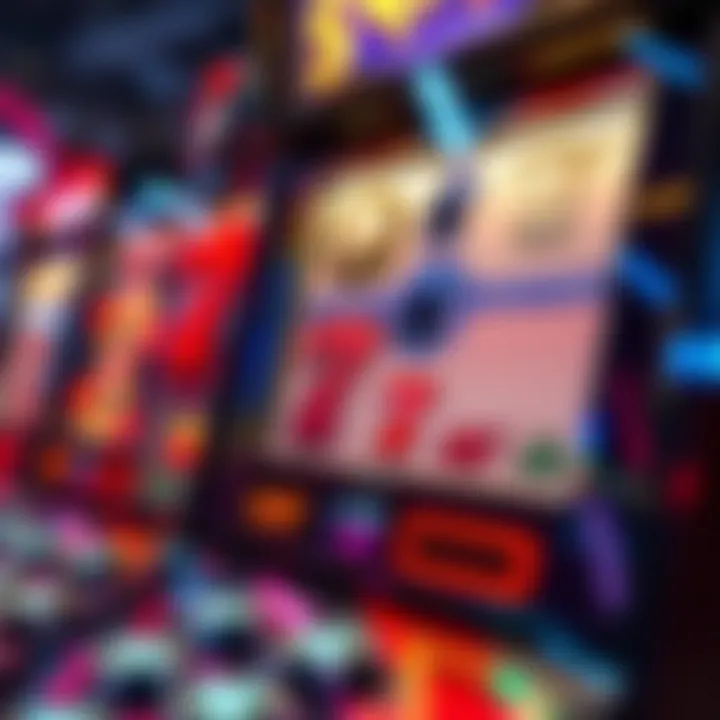 Close-up view of the Super 8 slot machine interface showcasing its unique features