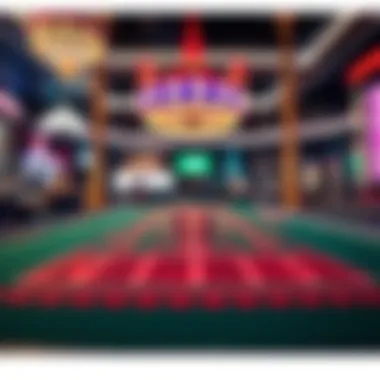 Exciting view of a craps table in Las Vegas