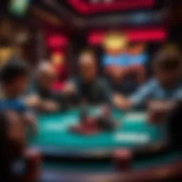 Illustration of a Texas Hold'em set in play