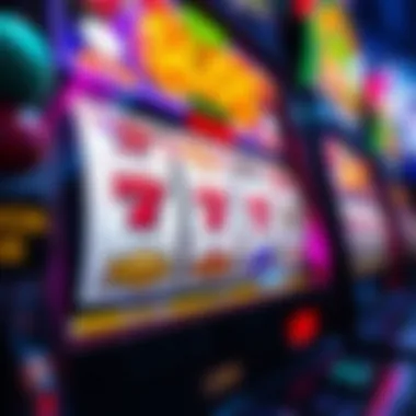 Close-up of a slot machine payout screen