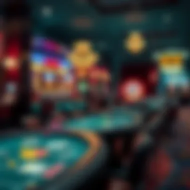 An array of gaming tables featuring diverse options for players