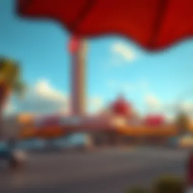 Exterior view of a popular casino establishment