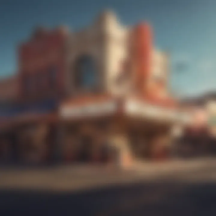 Historical architecture of a classic Fremont Street casino