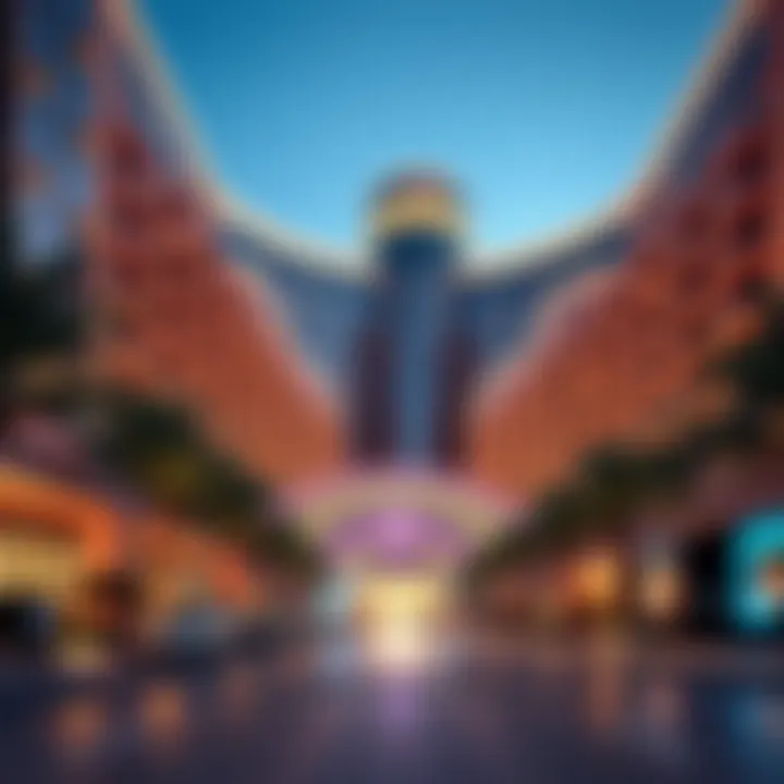 Exterior view of Aria Resort showcasing its modern design