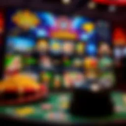 A digital representation of a vibrant online casino interface showcasing various games.