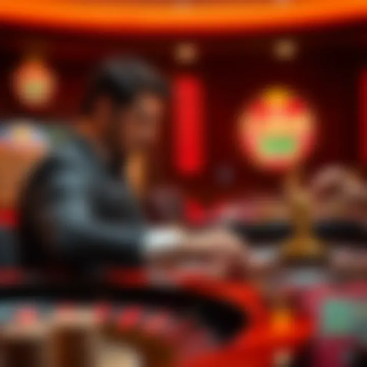 A player engaged in strategic gameplay at a roulette slot, focused on the spinning reels