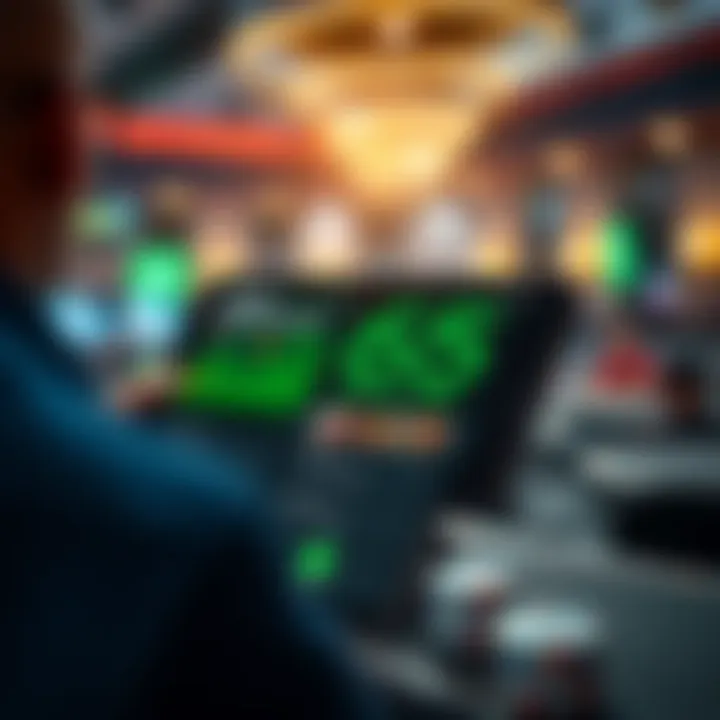 User interface of the 365 Betting App showcasing features