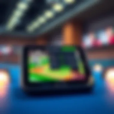 An illustration of a digital sports betting platform on a smartphone