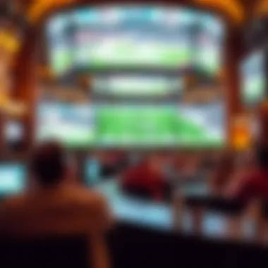 Highlight of a major sporting event on large screens