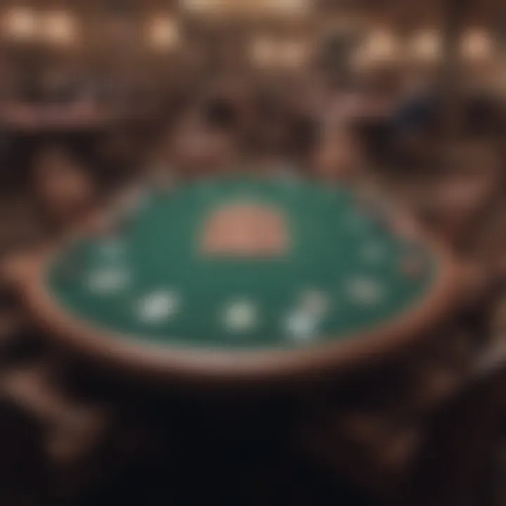 A variety of poker tables set up for enthusiastic players