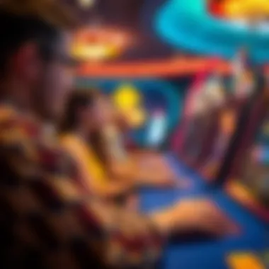 A close-up of a player engaging in a free gaming session