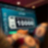 Digital lottery ticket interface on a computer screen