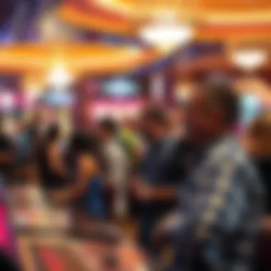 A lively gaming floor filled with excitement and customer engagement