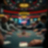 A high-stakes poker table showcasing intense gameplay during a WSP ring event