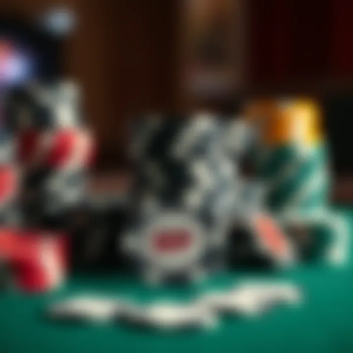 An overview of various poker chips used in World Series Poker ring games