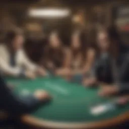 Virtual poker table showcasing social interaction on Facebook