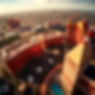 Aerial view of Wynn Las Vegas showcasing new construction sites