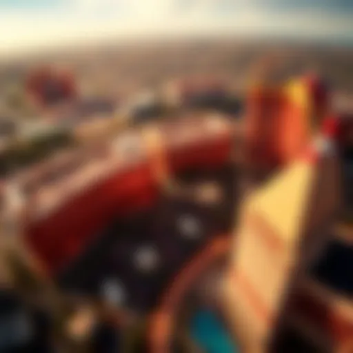 Aerial view of Wynn Las Vegas showcasing new construction sites