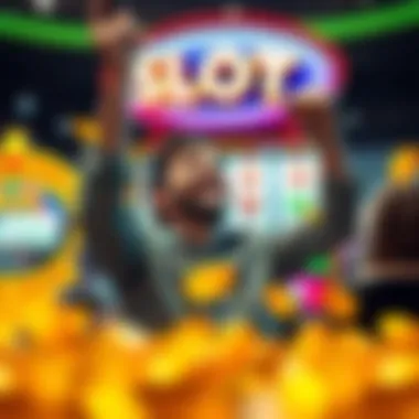 Player joyfully celebrating a win on a free slot game