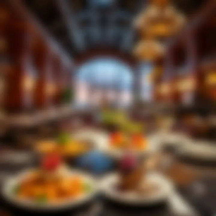 Diverse dining options in an upscale restaurant setting