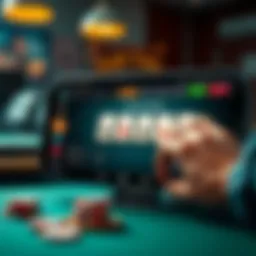 User interface of Holdem Foldem app showcasing gameplay features