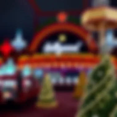 Seasonal decorations at Hollywood Slots enhancing the experience