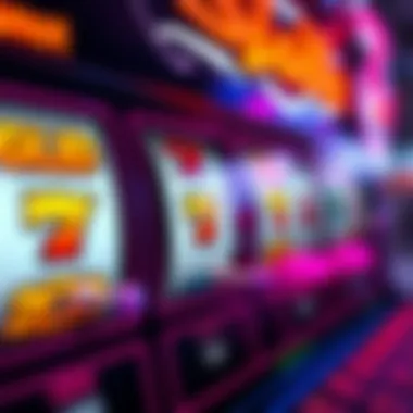 Close-up of a slot game interface with winning combinations