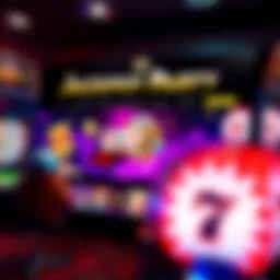 A vibrant depiction of the Jackpot Party Casino homepage showcasing its user-friendly interface