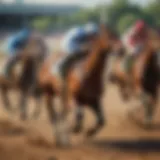 Exciting horse racing action at Laurel Park