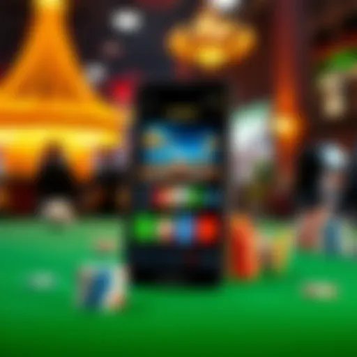 LuckyLand Casino app interface on a smartphone