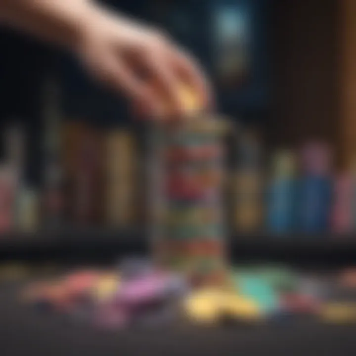 Stacks of colorful chips representing bankroll management