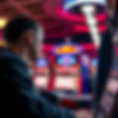 Conceptual illustration of gambling psychology