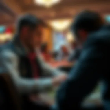 A player analyzing their options during a tournament