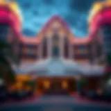 A modern casino exterior showcasing grandeur and sophistication.