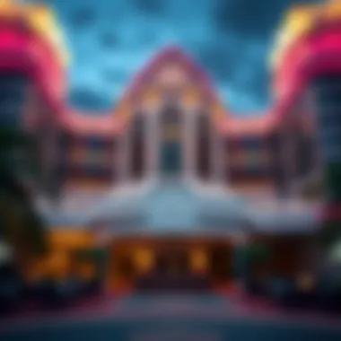 A modern casino exterior showcasing grandeur and sophistication.
